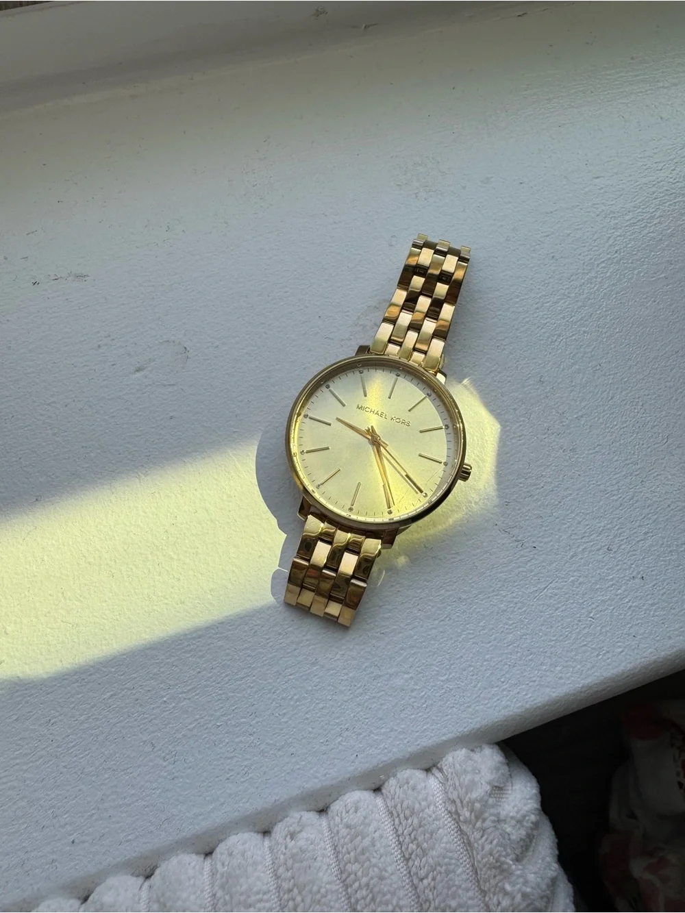 Michael Kors Gold-Tone Round Dial Bracelet Watch